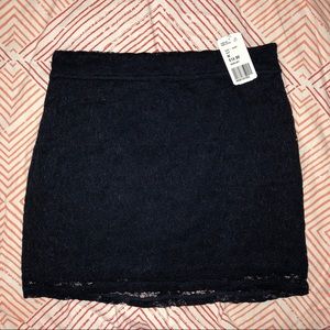 Short Navy Lace Skirt